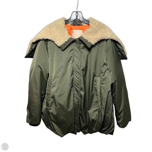 Hooded Bubble Jacket By Pilcro In Green, Size: S
