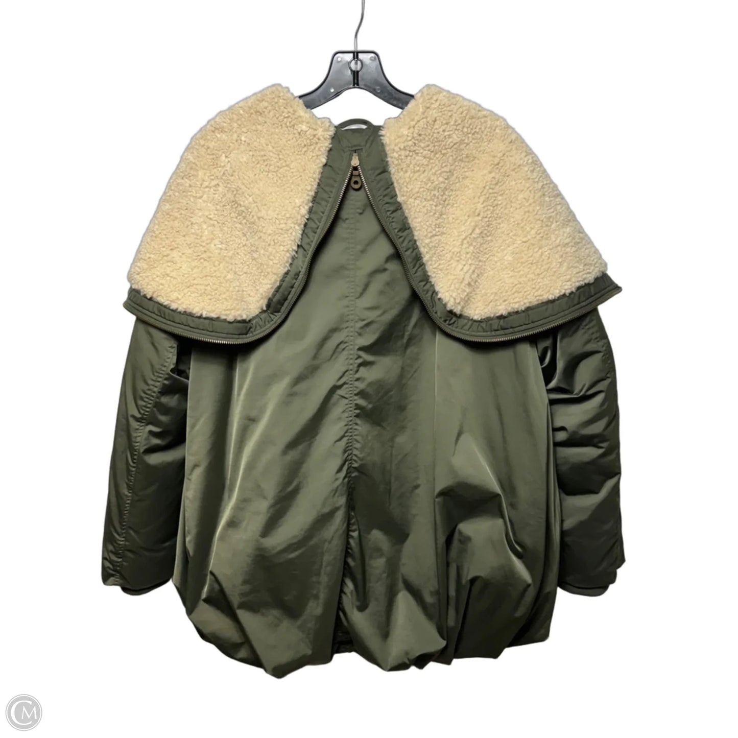 Hooded Bubble Jacket By Pilcro In Green, Size: S