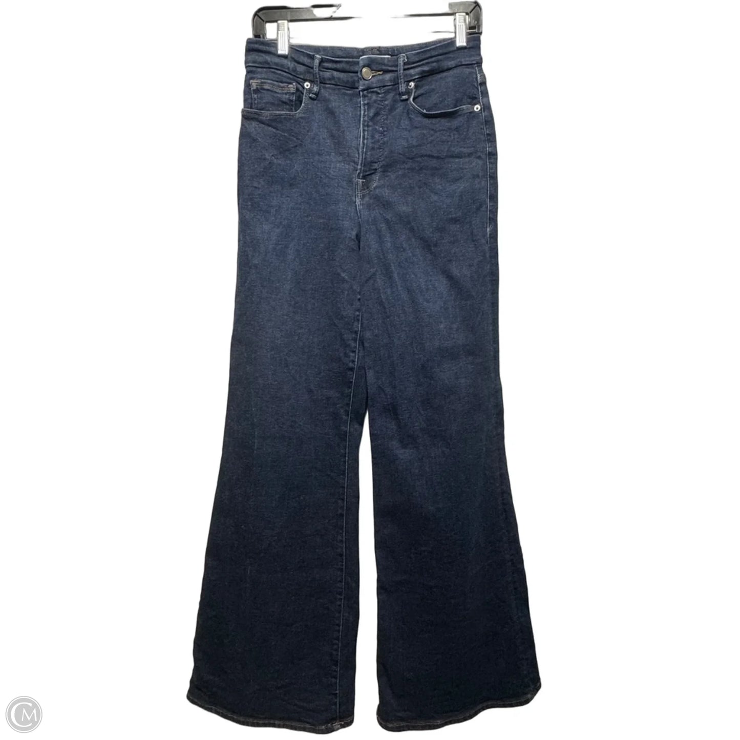 Good Waist Palazzo Jeans By Good American In Blue Indigo985 Denim, Size: 6
