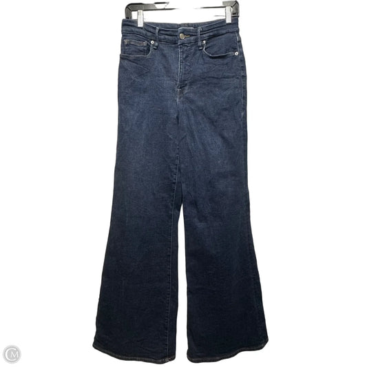 Good Waist Palazzo Jeans By Good American In Blue Indigo985 Denim, Size: 6