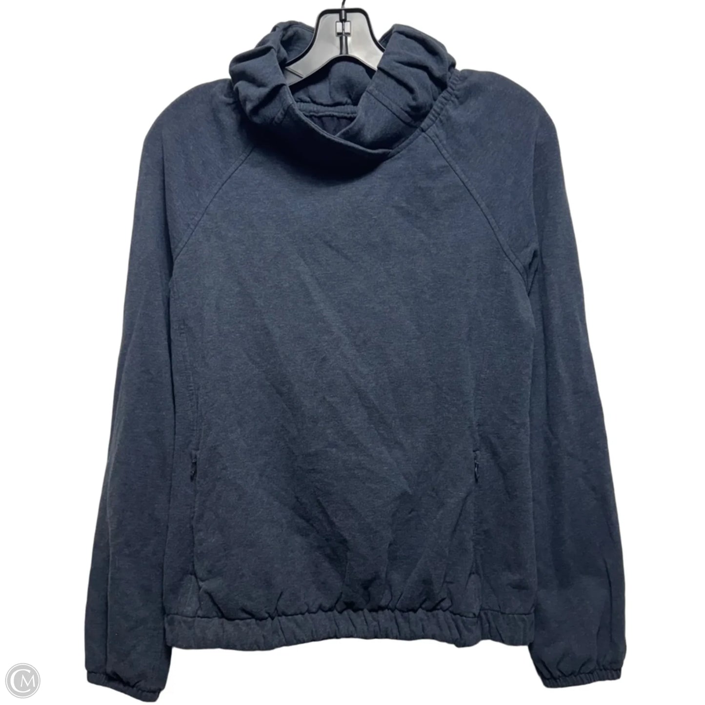 Athletic Top Long Sleeve Collar By Lululemon In Blue, Size: 4