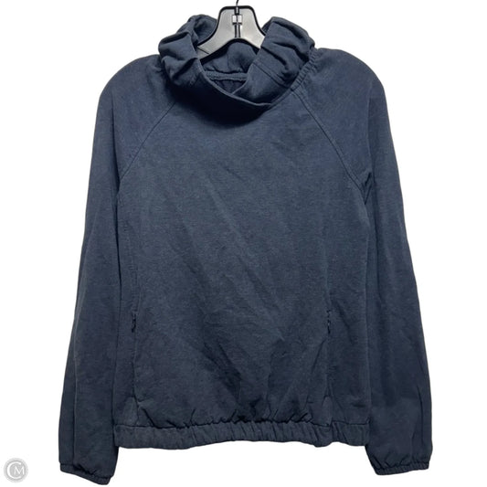 Athletic Top Long Sleeve Collar By Lululemon In Blue, Size: 4