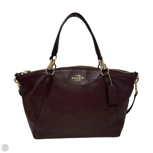 Kelsey Satchel Handbag Designer By Coach, Size: Medium