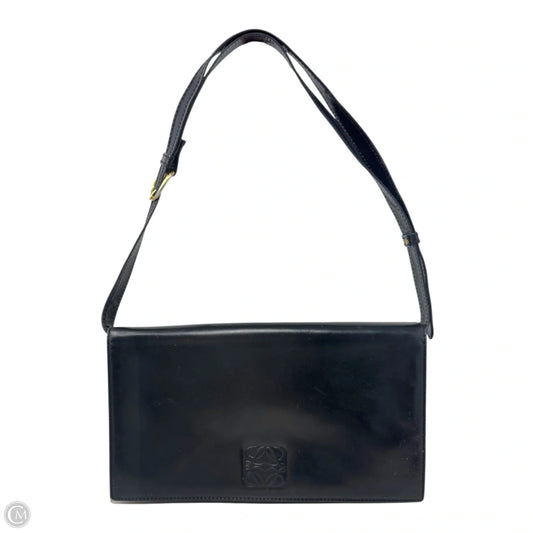 AS IS Vintage Leather Flap Shoulder Bag Luxury Designer By Loewe, Size: Small