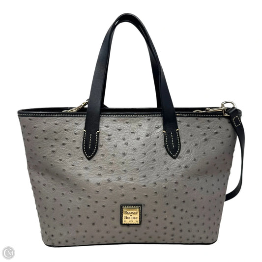 Charleston Ostrich Tote Handbag Designer By Dooney And Bourke, Size: Medium