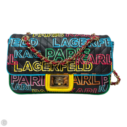 Agyness Quilted Handbag Designer By Karl Lagerfeld, Size: Small