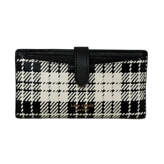 Hudson Bifold Wallet In Posh Plaid Designer By Kate Spade, Size: Large
