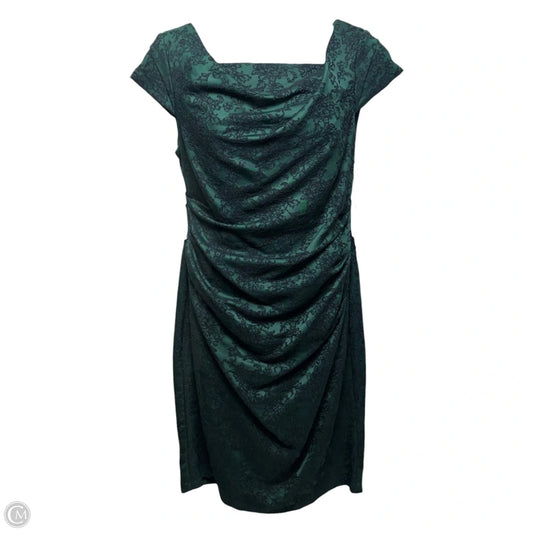 Embroidered Dress Party Midi By Adrianna Papell In Green, Size: 14