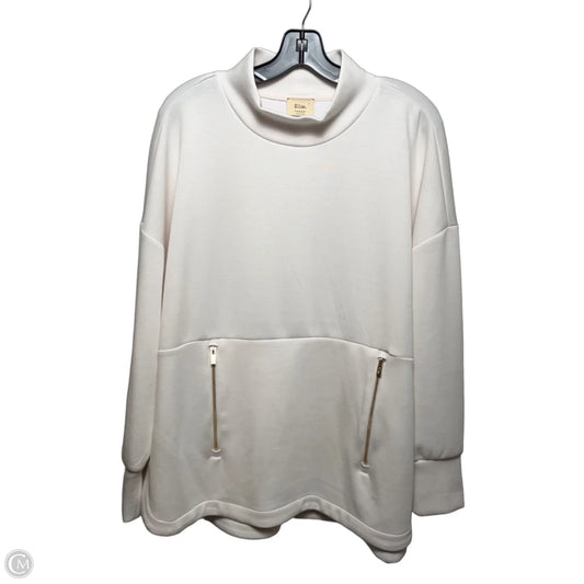 Sweatshirt Collar By Elie Tahari In Cream, Size: 1x