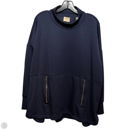 Sweatshirt Collar By Elie Tahari In Navy, Size: 2x