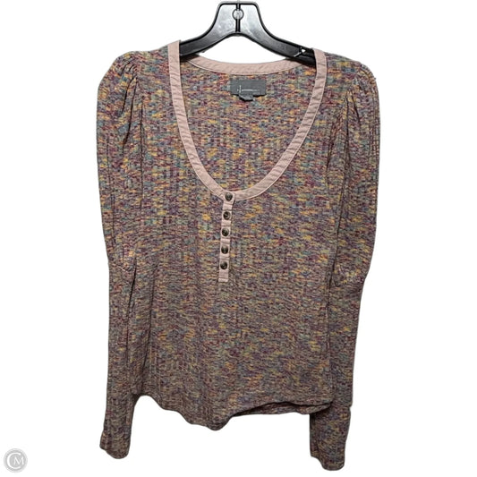 Top Long Sleeve By Anthropologie In Multi-colored, Size: S
