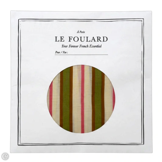 60cm Le Foulard Striped Scarf Designer By Sezane, Size: Small
