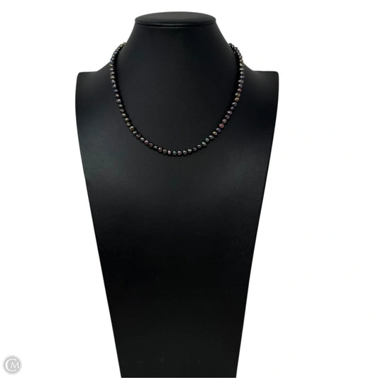 Peacock Dyed Freshwater Pearl Necklace With Sterling Silver Clasp Necklace