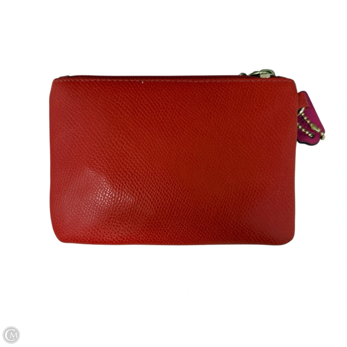 Crossgrain Wristlet In Cardinal/Pink Ruby Designer By Coach, Size: Medium