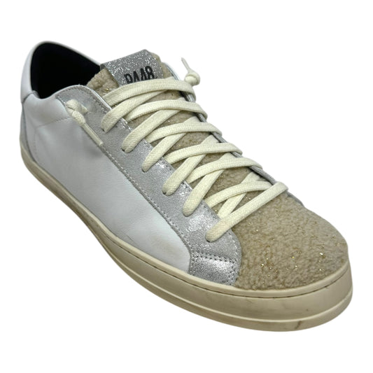 John Glitter Fleece Sneaker Shoes Athletic By P448 In White, Size: 9.5