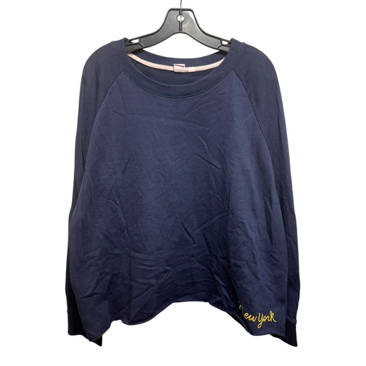 Sweatshirt Crewneck By Gap In Navy, Size: Xxl