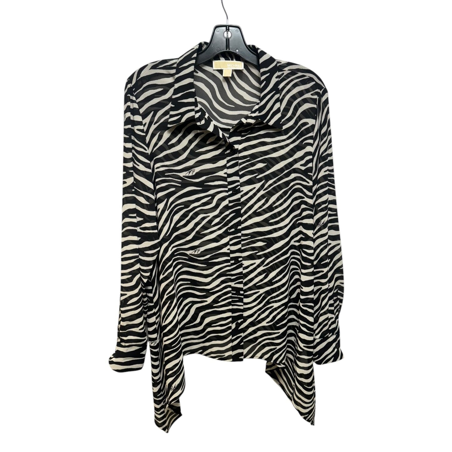 Zebra Top Long Sleeve By Michael By Michael Kors  Size: Xl