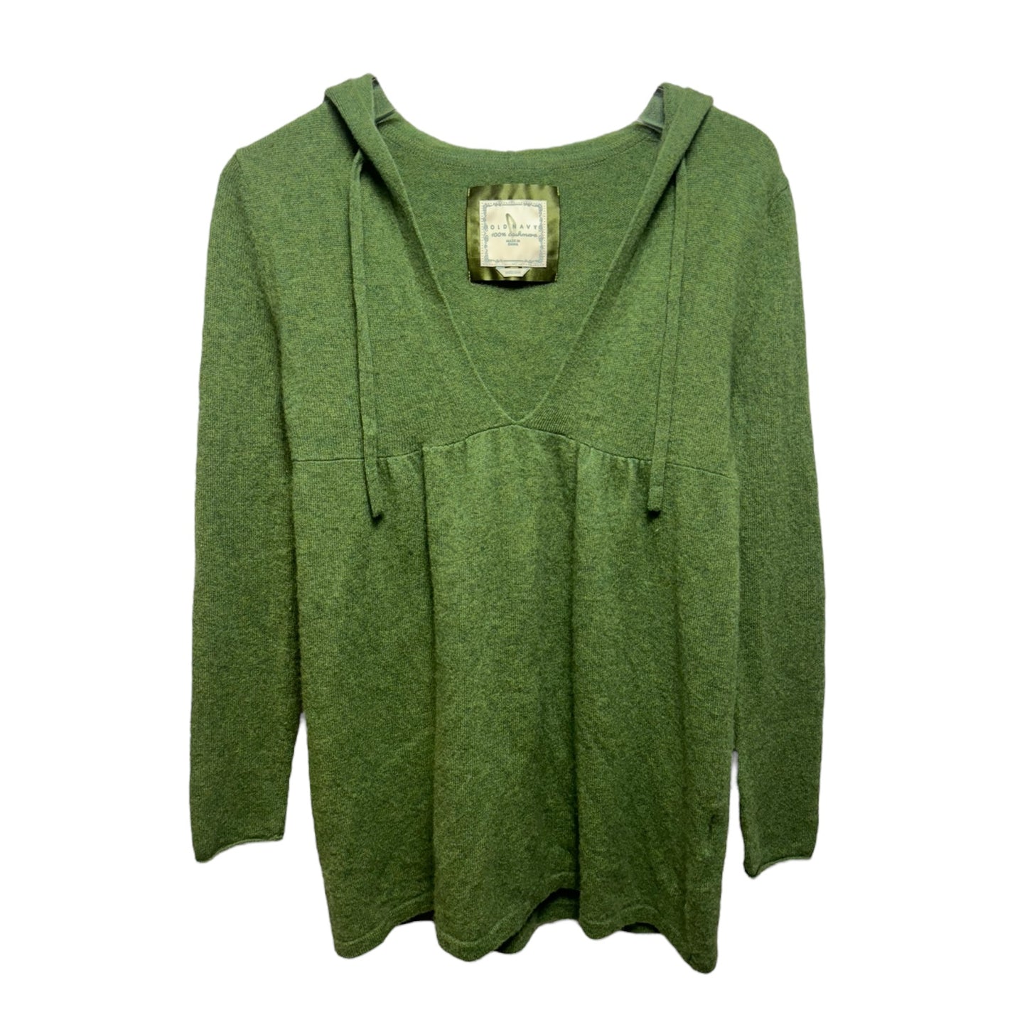 Hooded Sweater Cashmere By Old Navy In Green, Size: M