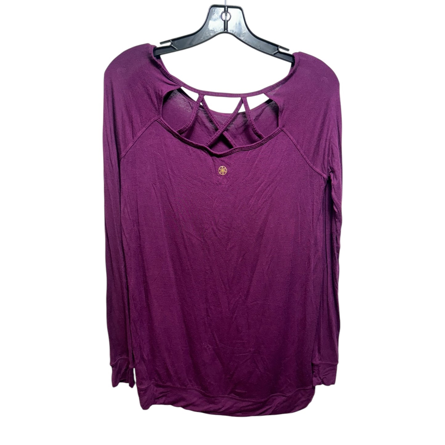 Athletic Top Long Sleeve Crewneck By Gaiam In Maroon, Size: Xs