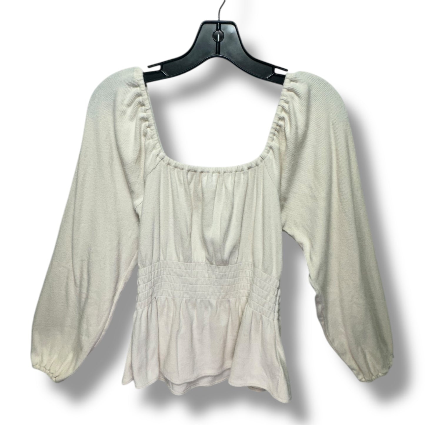 Top Long Sleeve By Madewell In Cream, Size: S