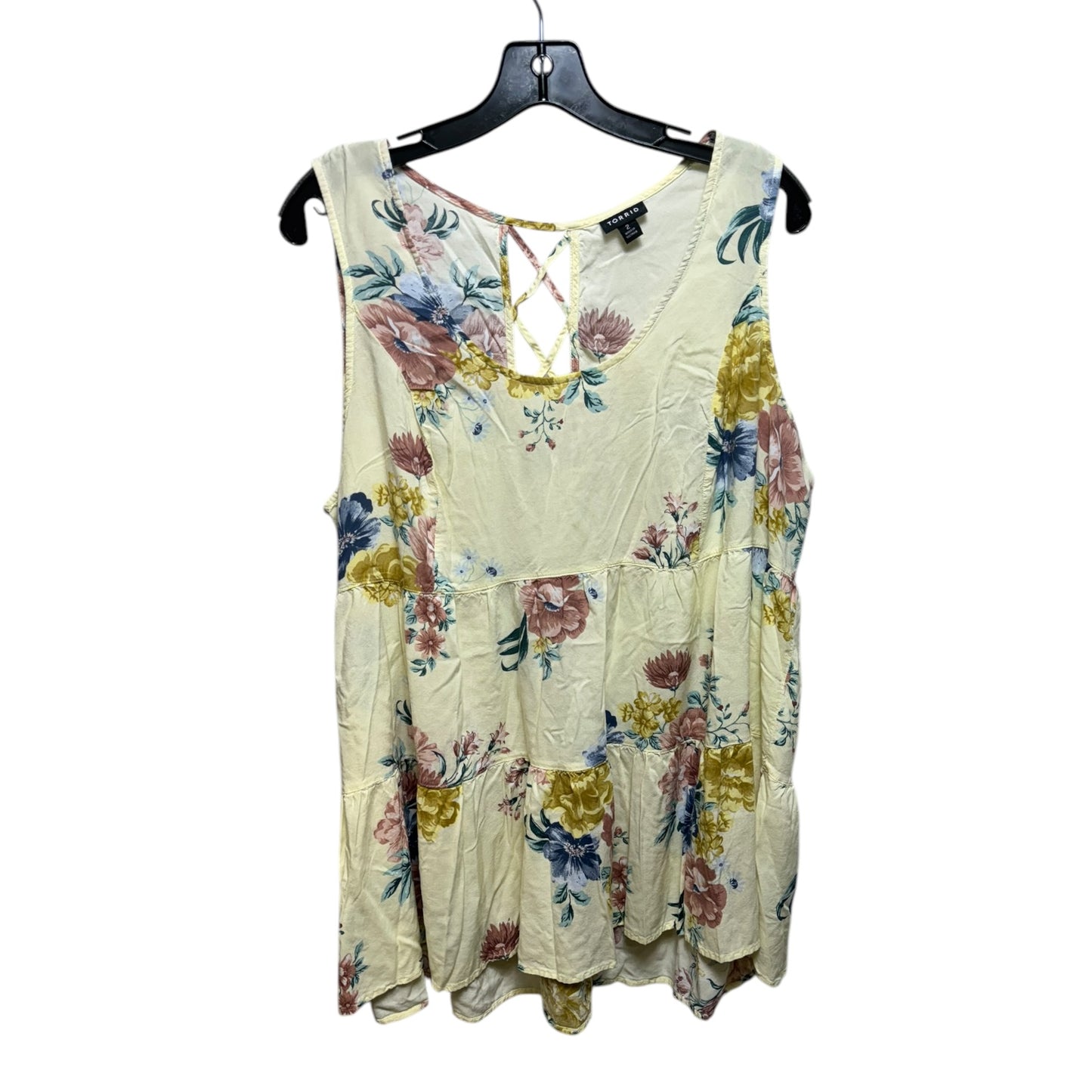 Top Sleeveless By Torrid In Floral Print, Size: 2x