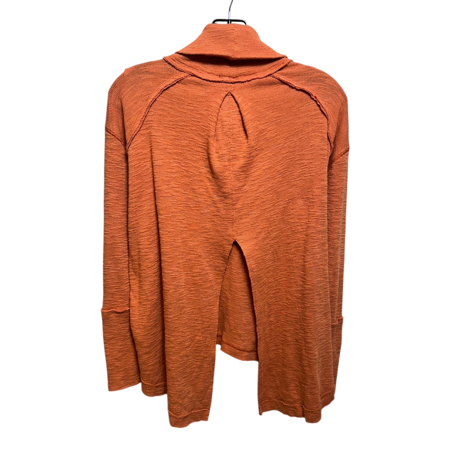 Split Back Top Long Sleeve By Free People In Orange, Size: S