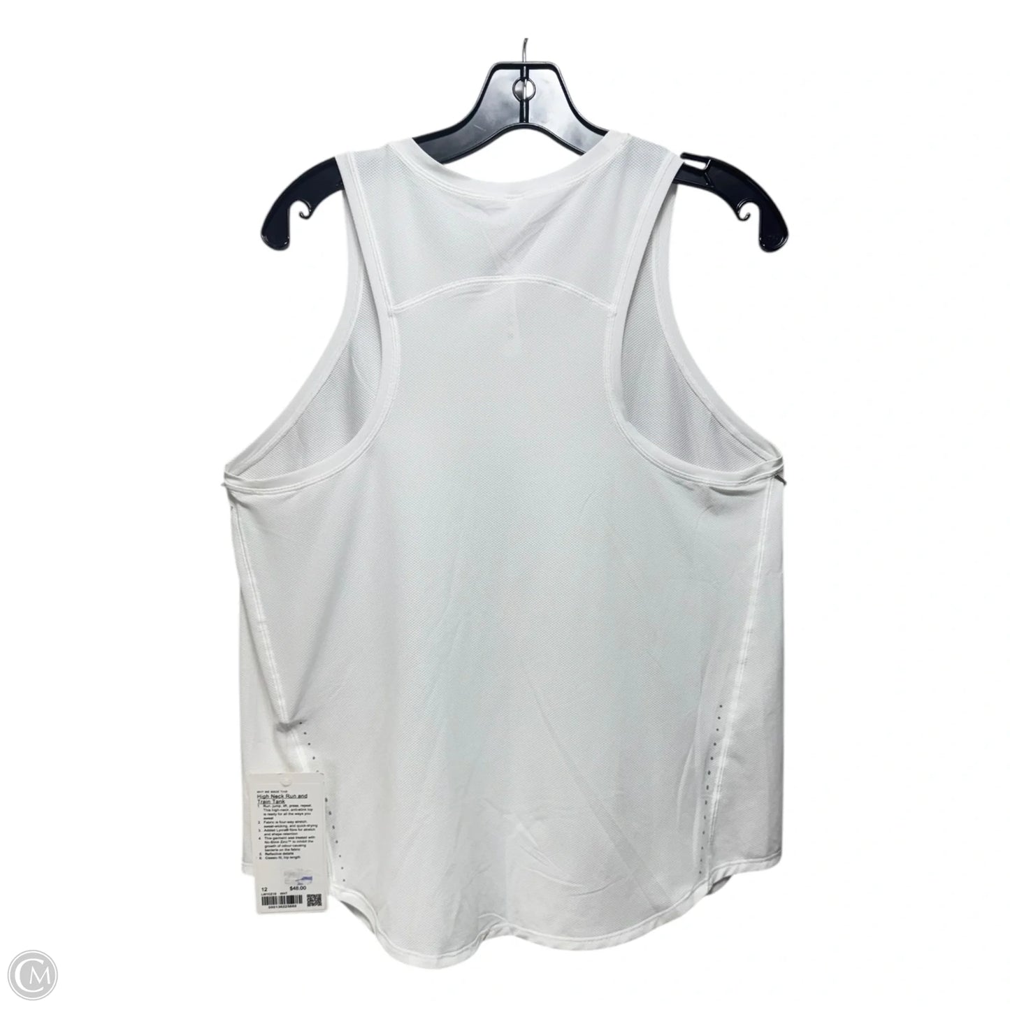 Run & Train Athletic Tank Top Sleeveless By Lululemon In White, Size: 12