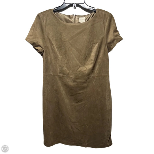 Faux Suede Dress Casual Midi By Chicos In Green, Size: 10