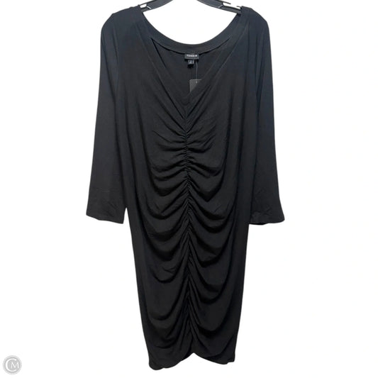 Jersey Knit Ruched Bodycon Dress By Torrid In Black, Size: 2X