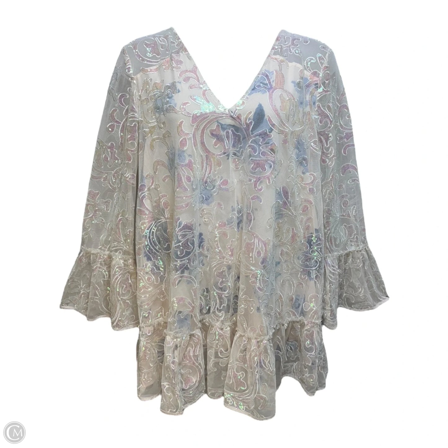 Falling Flowers Frock By Free People In Sequins & Floral Print, Size: L