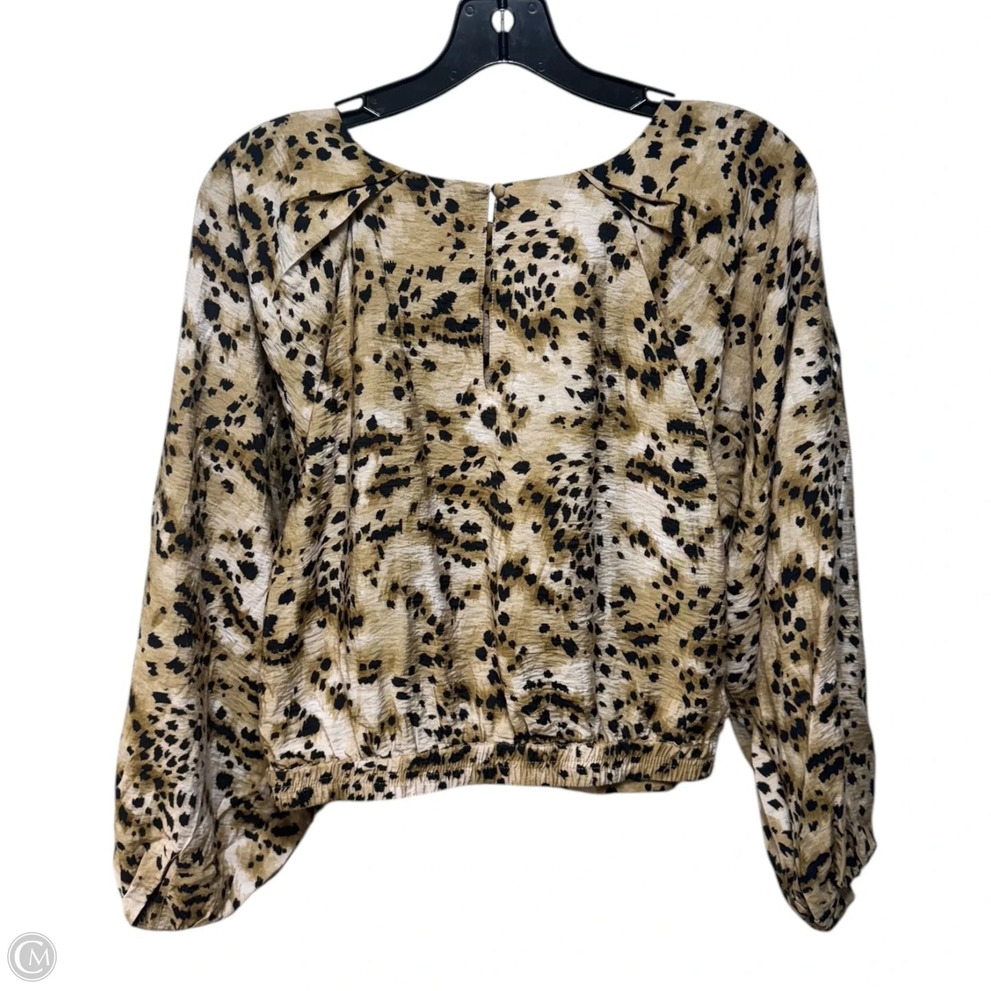 Top Long Sleeve By Banana Republic In Animal Print, Size: M