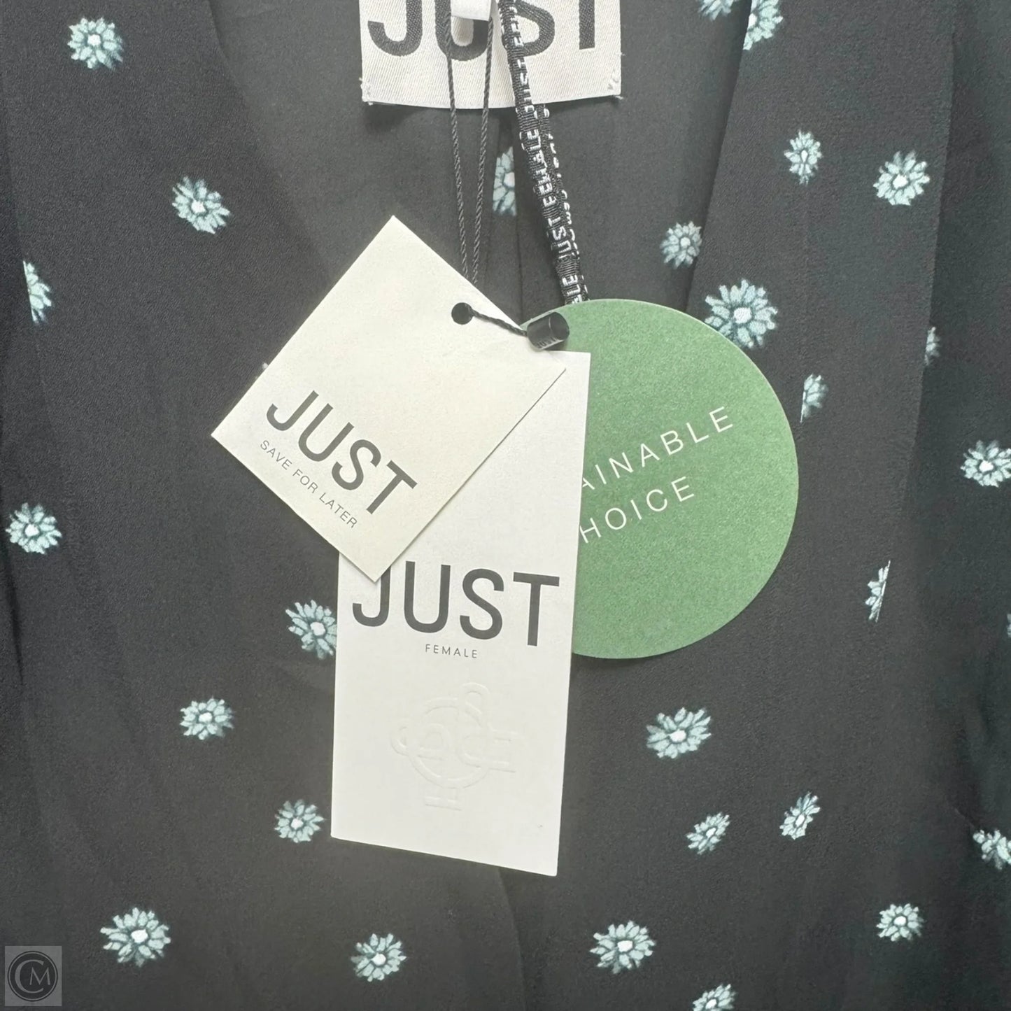 Top Long Sleeve By Just Female In Black & Blue, Size: Medium