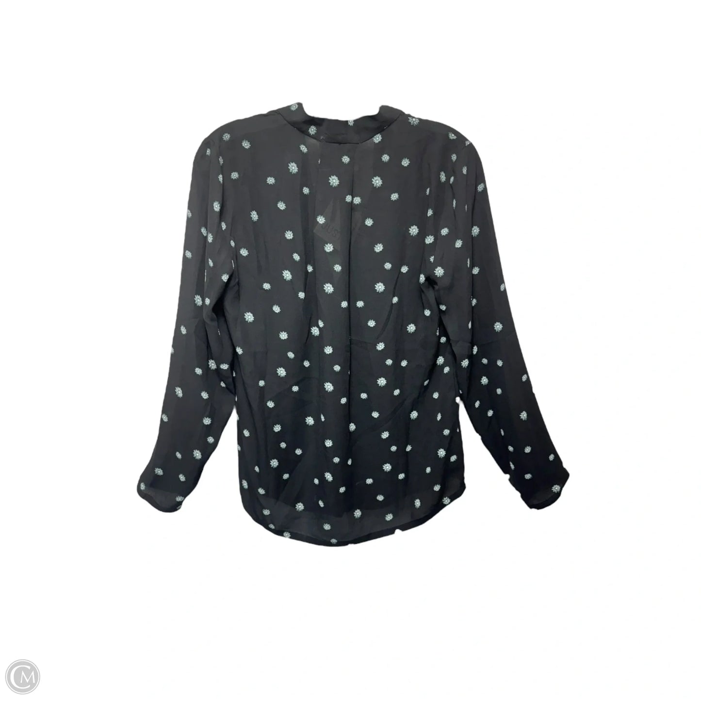 Top Long Sleeve By Just Female In Black & Blue, Size: Medium