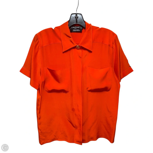 Silk Top Short Sleeve By Louis Féraud In Orange, Size: 6