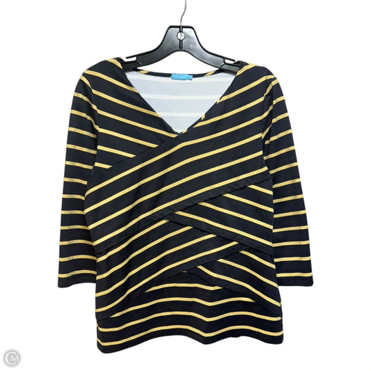 Top 3/4 Sleeve By J Mclaughlin In Striped Pattern, Size: M