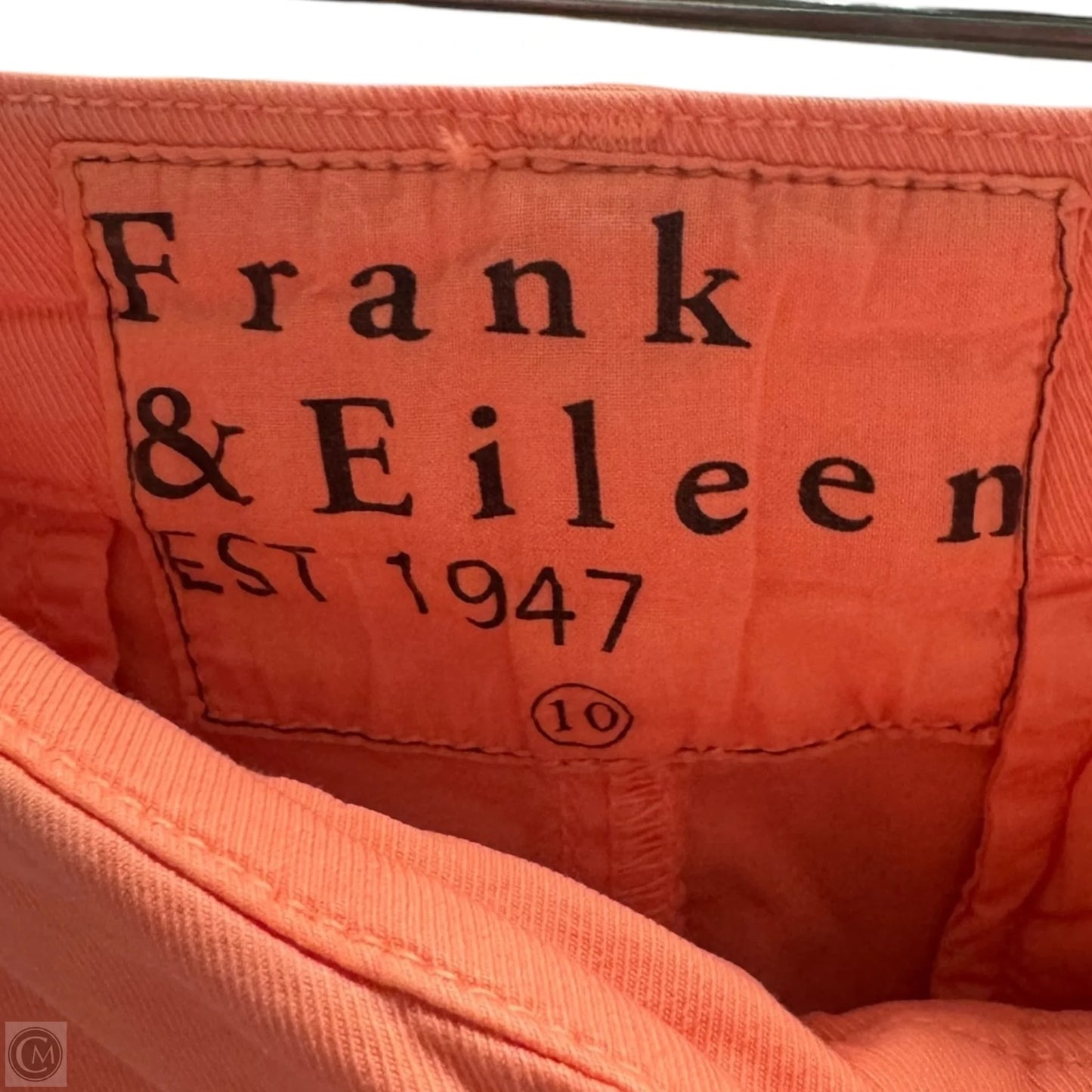 Wicklow Italian Chino Pants Cropped By Frank And Eileen In Coral, Size: 10