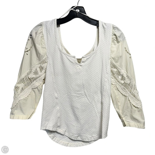Top Long Sleeve By Free People In Cream, Size: M