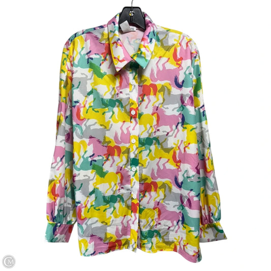 Top Long Sleeve By Nylon Apparel In Multi-colored, Size: L