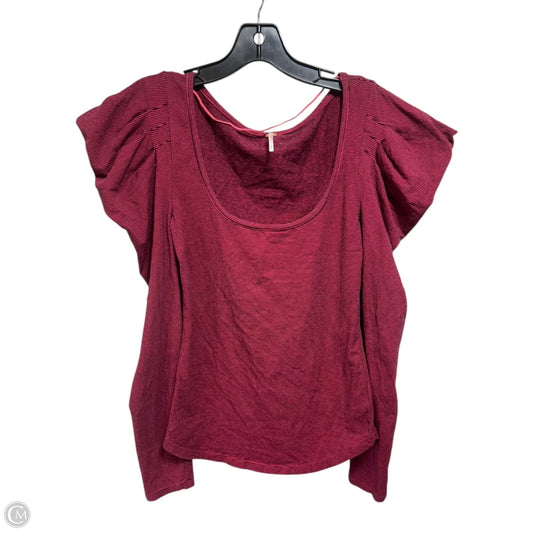 Penelope Puff Sleeve Top By Free People In Striped Pattern, Size: M