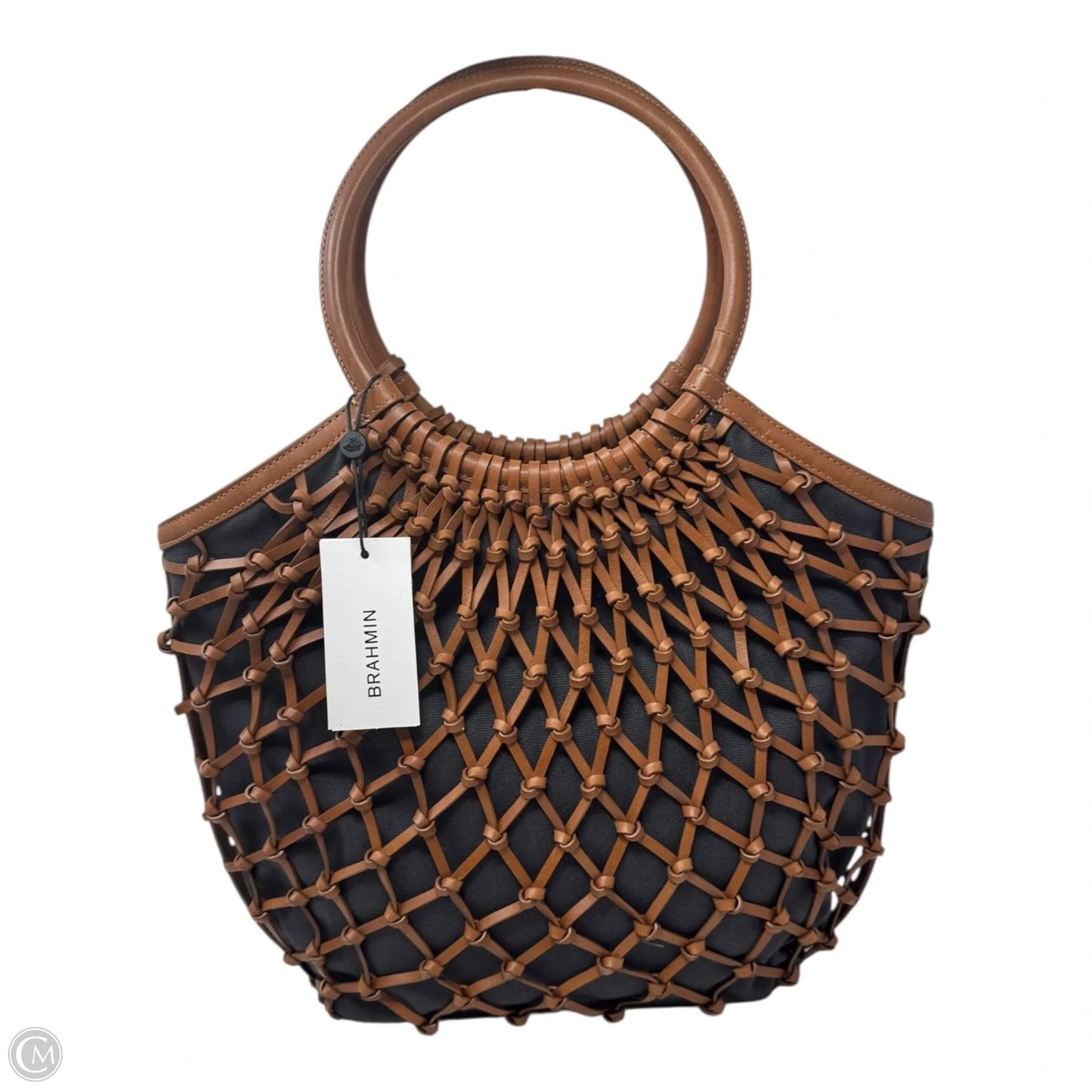 Meloney Leather Knot Handbag Designer By Brahmin, Size: Large