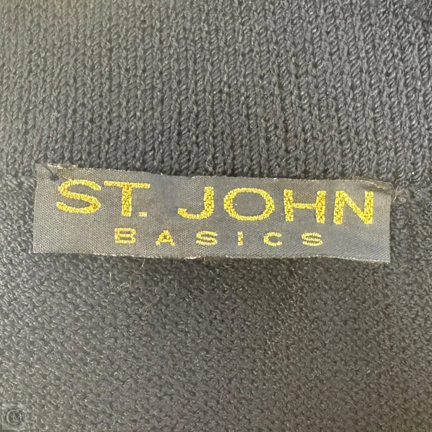 Knit Pencil Skirt Designer By St. John Basics In Navy Blue, Size: 2