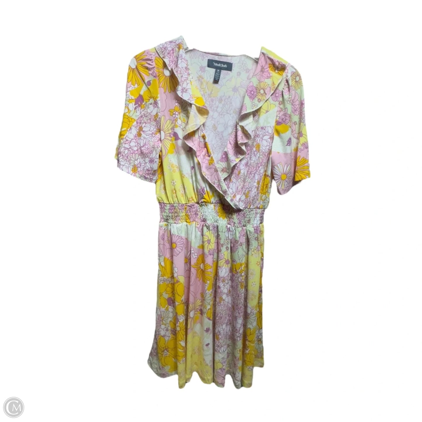 Marvelous Flower Medley Surplice Dress By Modcloth In Multi-colored, Size: M