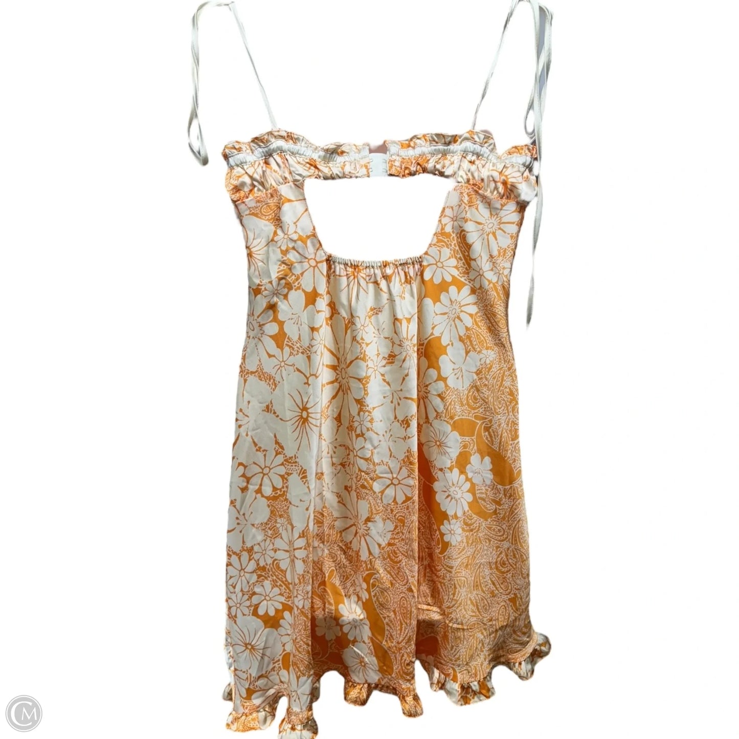 Retro Daisy Asymmetric Slipdress By Free People Intimately In Icelandic Poppy Combo, Size: S