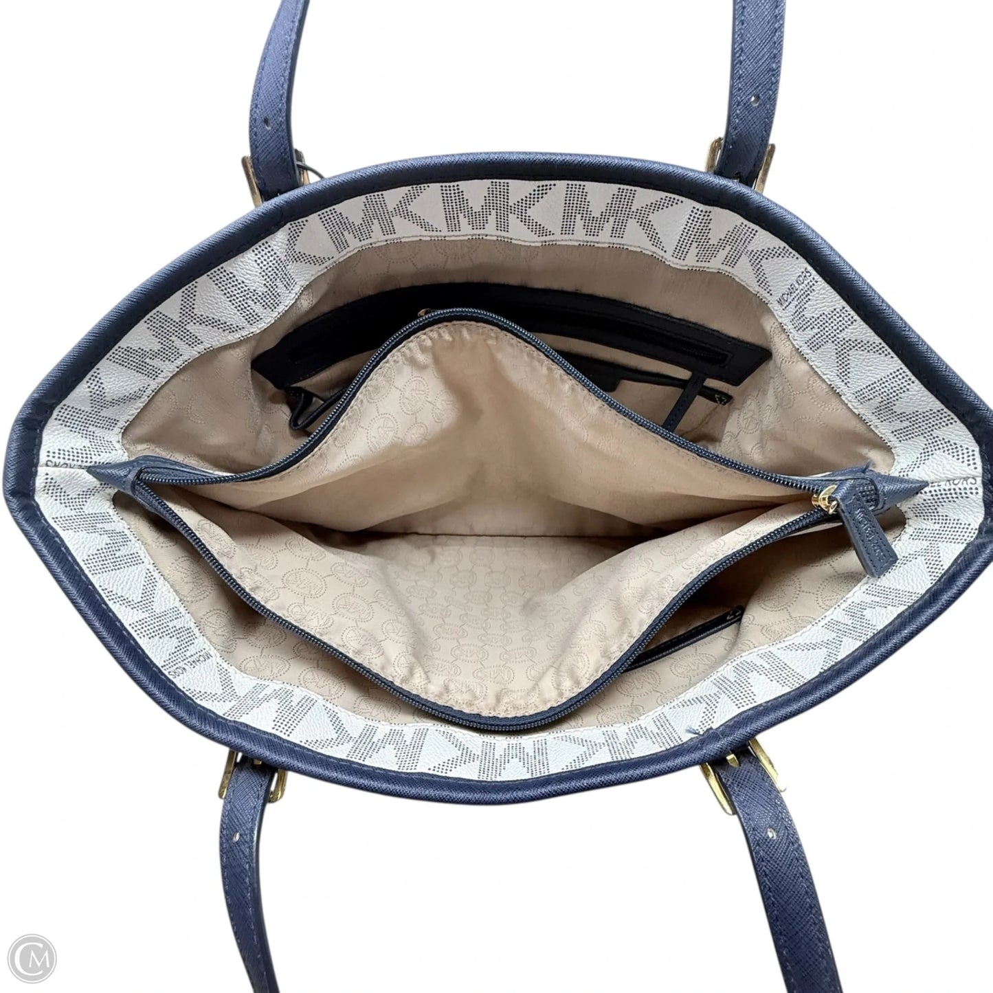 Jet Set Snap Pocket Tote By Michael By Michael Kors In Signature Canvas, Size: Large