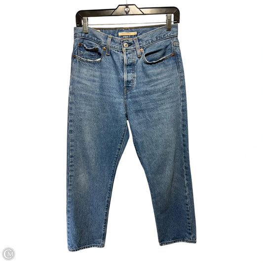 Wedgie Jeans Straight By Levis In Blue Denim, Size: 27