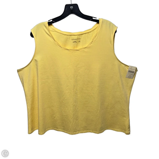 Mini Twist Tank  By Coldwater Creek In Yellow, Size: 3x