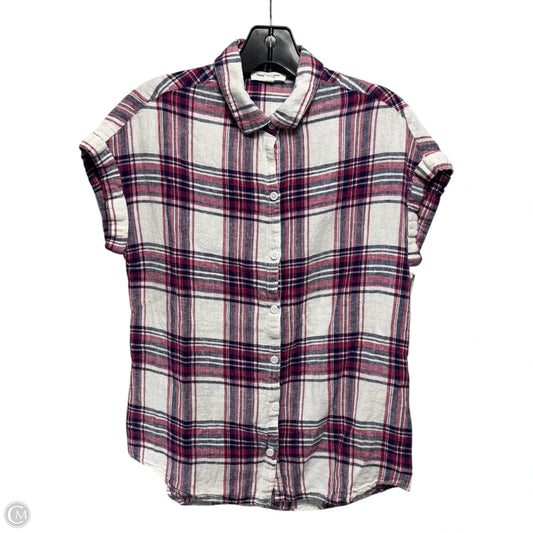 Top Sleeveless By Beachlunchlounge In Plaid Pattern, Size: S