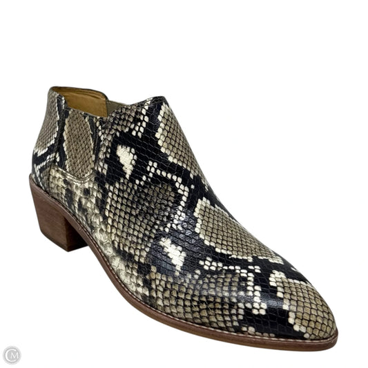 Sonia Low Leather Snakeskin Chelsea Boots By Madewell In Snakeskin Print, Size: 8