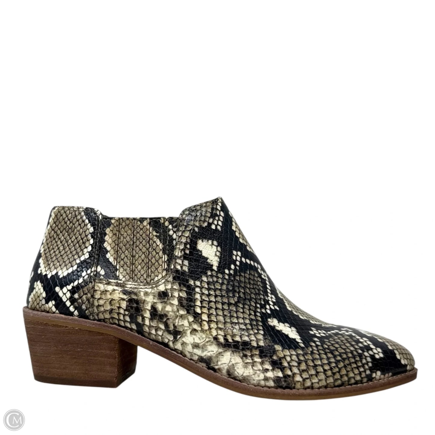 Sonia Low Leather Snakeskin Chelsea Boots By Madewell In Snakeskin Print, Size: 8