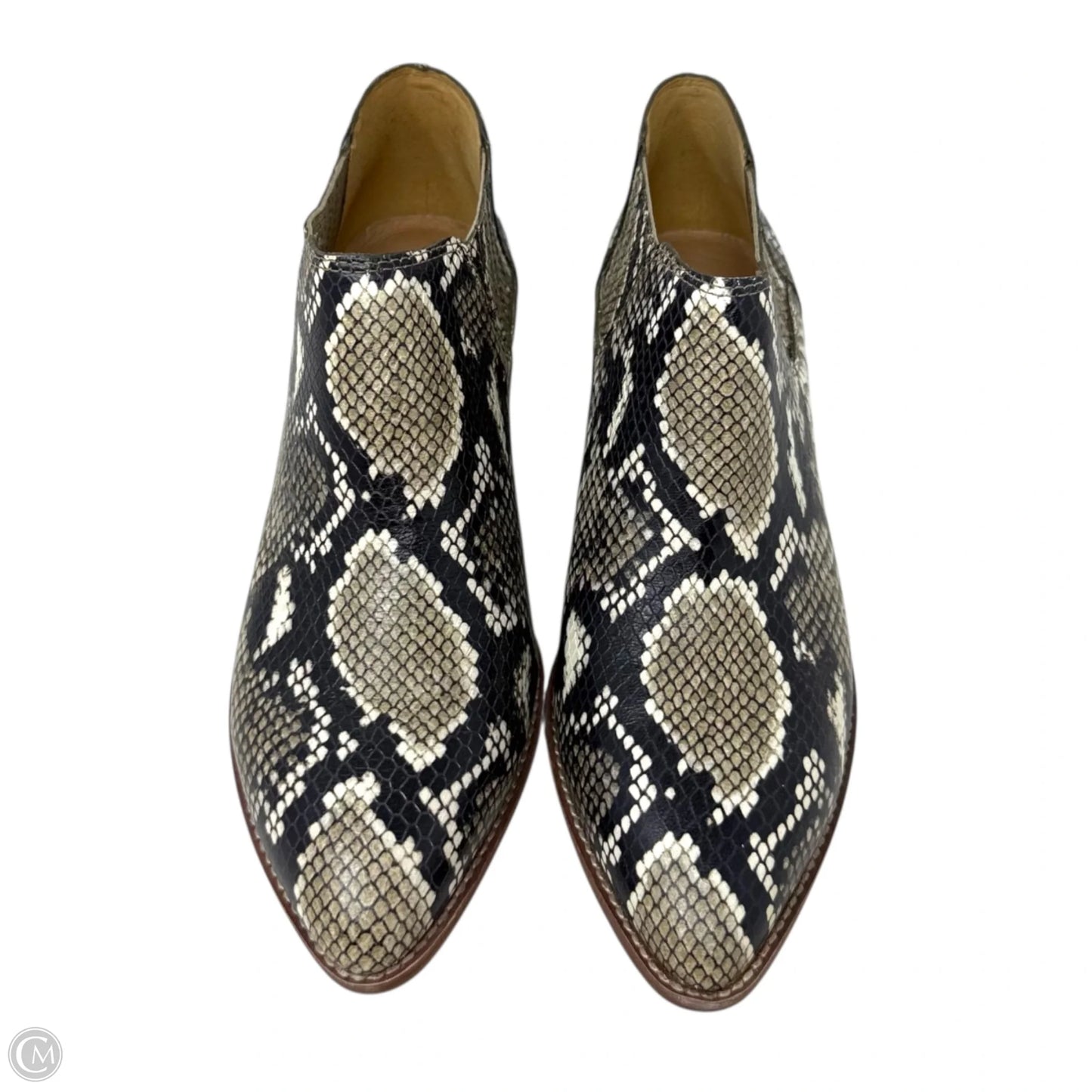 Sonia Low Leather Snakeskin Chelsea Boots By Madewell In Snakeskin Print, Size: 8